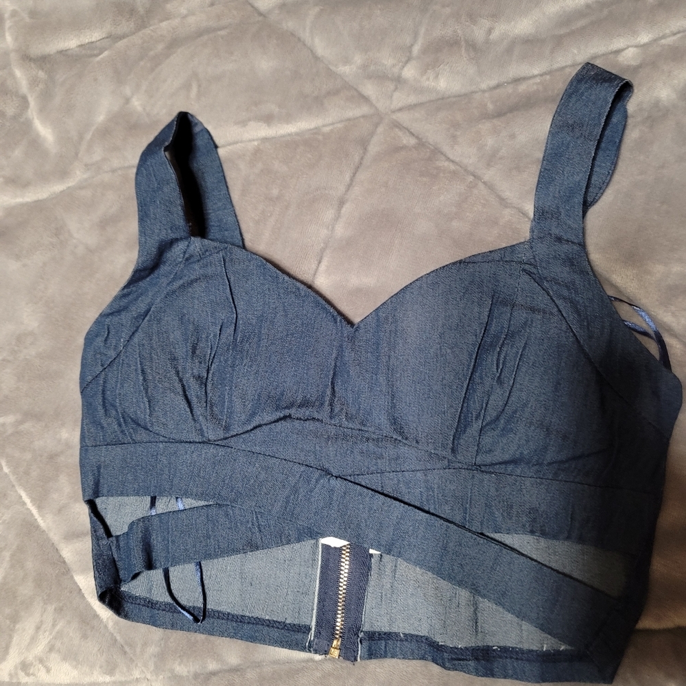 Denim bralette